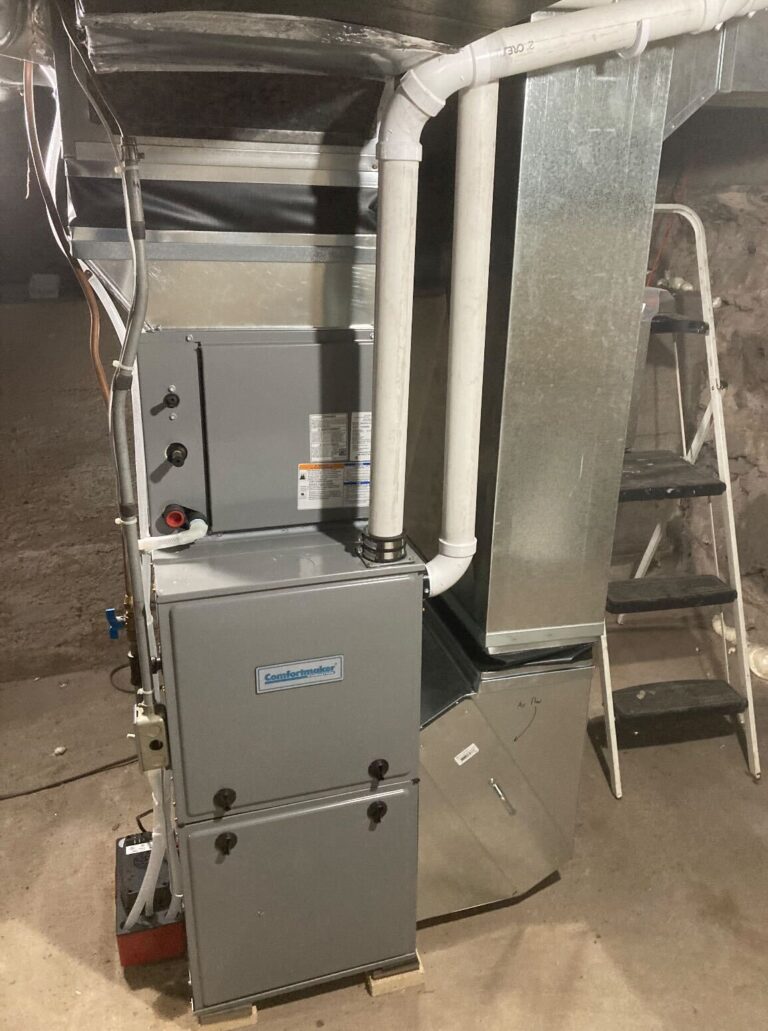 An HVAC system installation